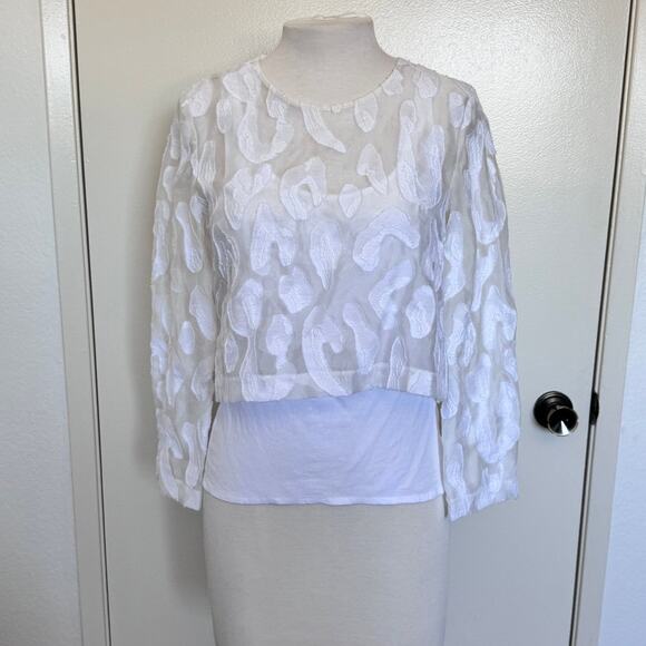 Maje Lendra Top in White Size Medium - Picture 3 of 5